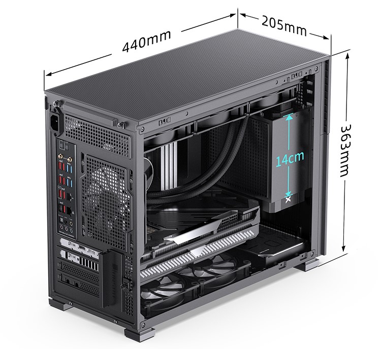 JONSBO D31 M-ATX STANDARD + SCREEN VERSION BLACK thumbnail 3