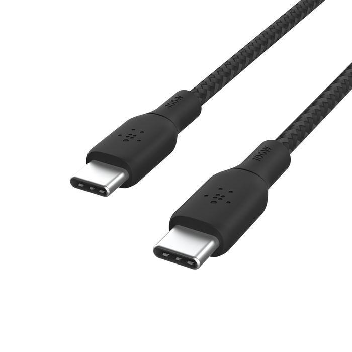 BRAIDED USBC-C 2.0 100W CABLE 2M BLACK thumbnail 2