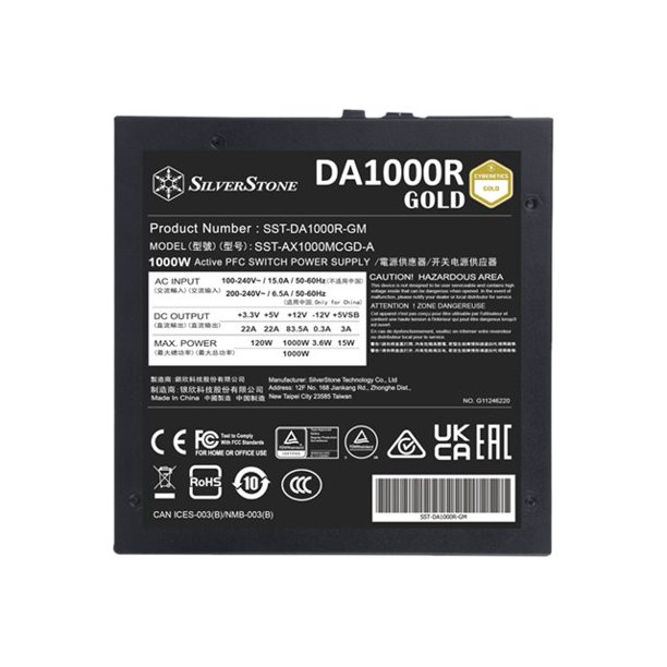 SILVERSTONE DECATHLON SERIES 1000W PCIE GEN5 FULLY MODUALR thumbnail 11