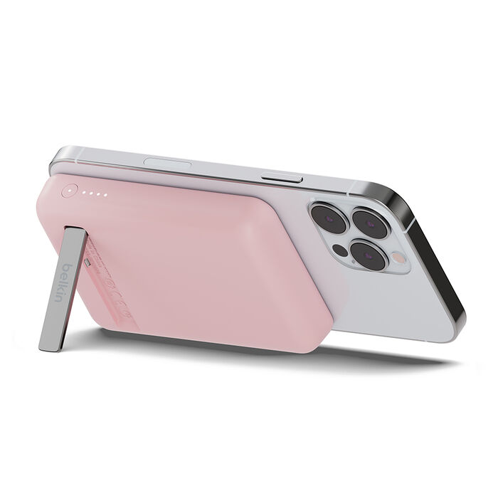 BELKIN 5K MAGNETIC WIRELESS POWER BANK + KICKSTAND (PINK) thumbnail 5