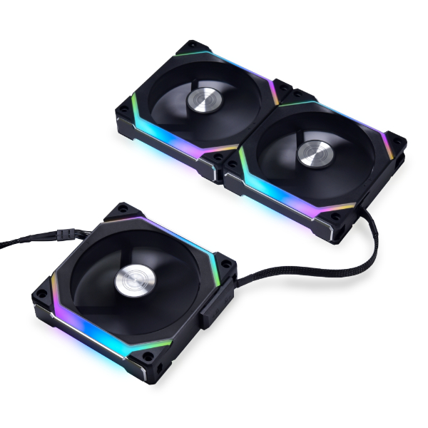 LIAN LI 120/38MM UNI FAN AL120V2 x 3 PCS BLACK thumbnail 4