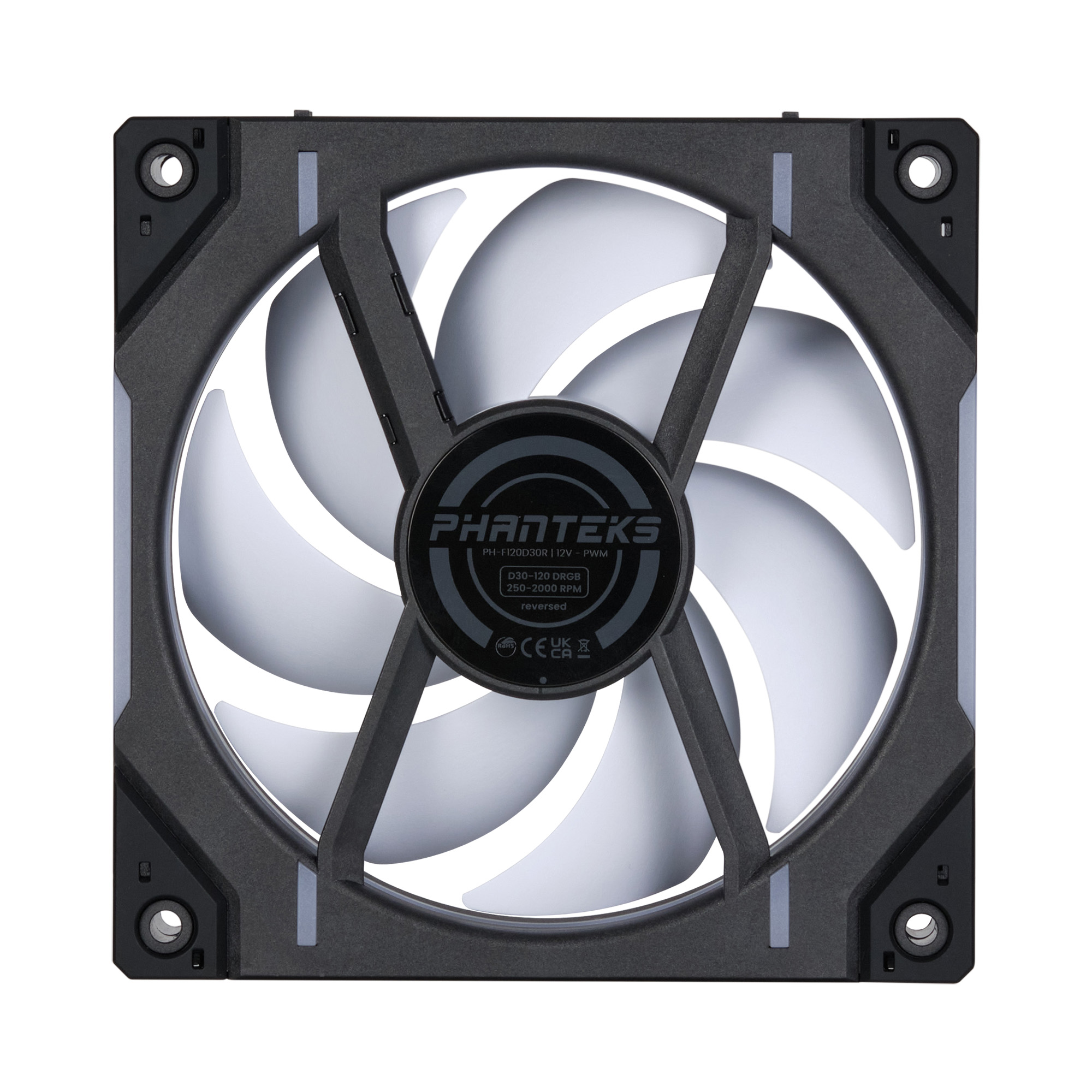 PHANTEKS D30 120MM PWM FAN REVERSED DRGB BLACK (3-PACK) thumbnail 7