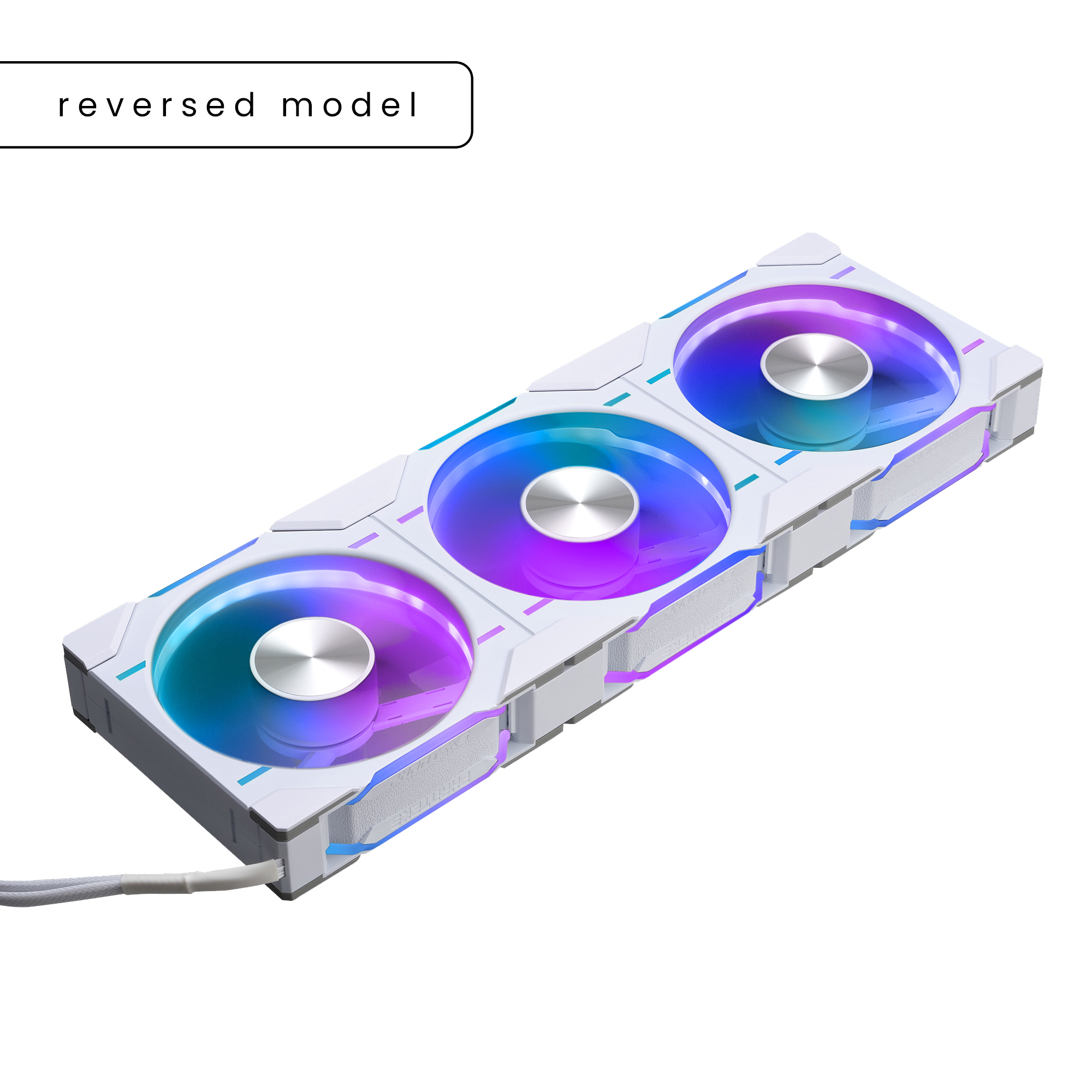PHANTEKS D30 120MM PWM FAN REVERSED DRGB WHITE (3-PACK) thumbnail 4