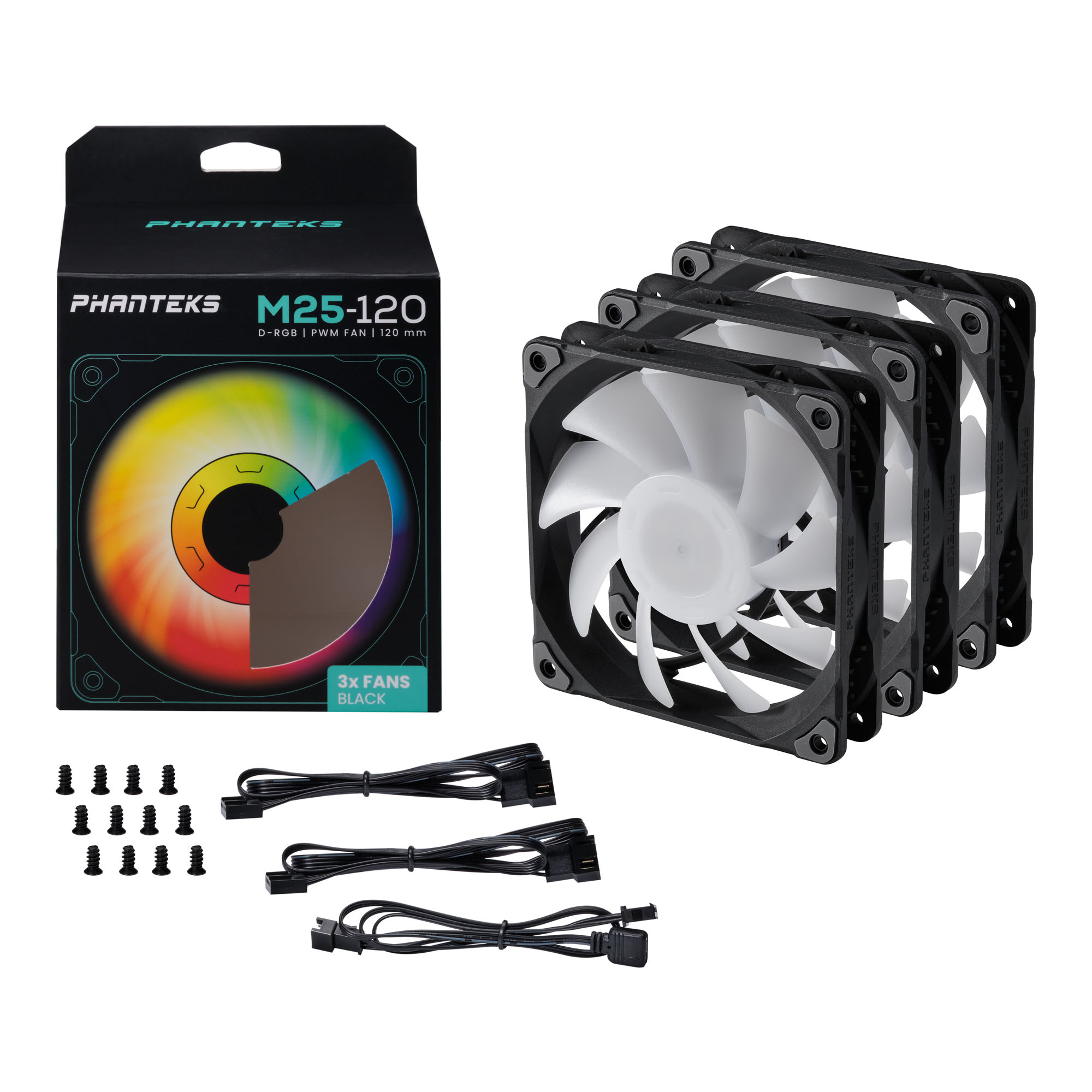 PHANTEKS M25 120MM PWM FAN DRGB BLACK 3PACKS thumbnail 10