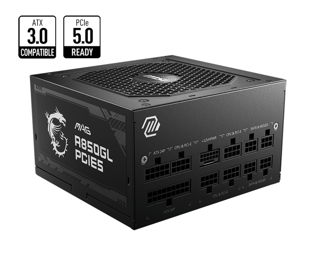 MSI MAG A850GL 850W GOLD PCIE5 thumbnail 3