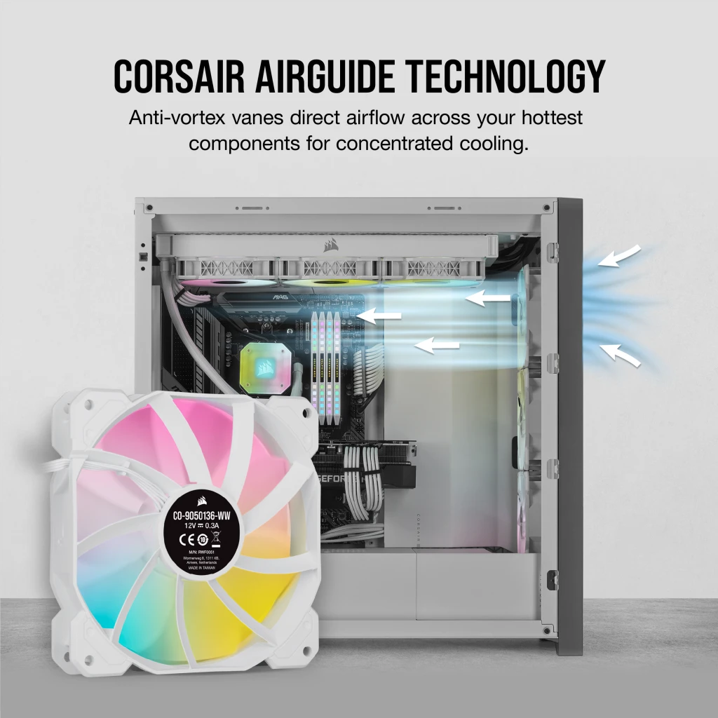 CORSAIR SP120 RGB ELITE WHITE thumbnail 4