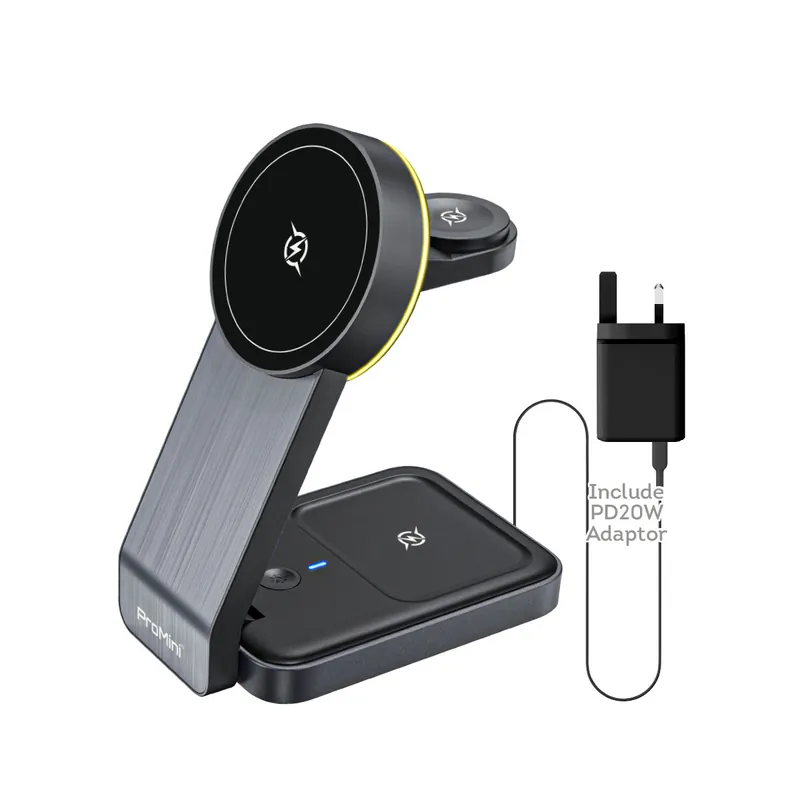 MagW3F 磁吸三合一摺疊式無線快充座連火牛 thumbnail 3
