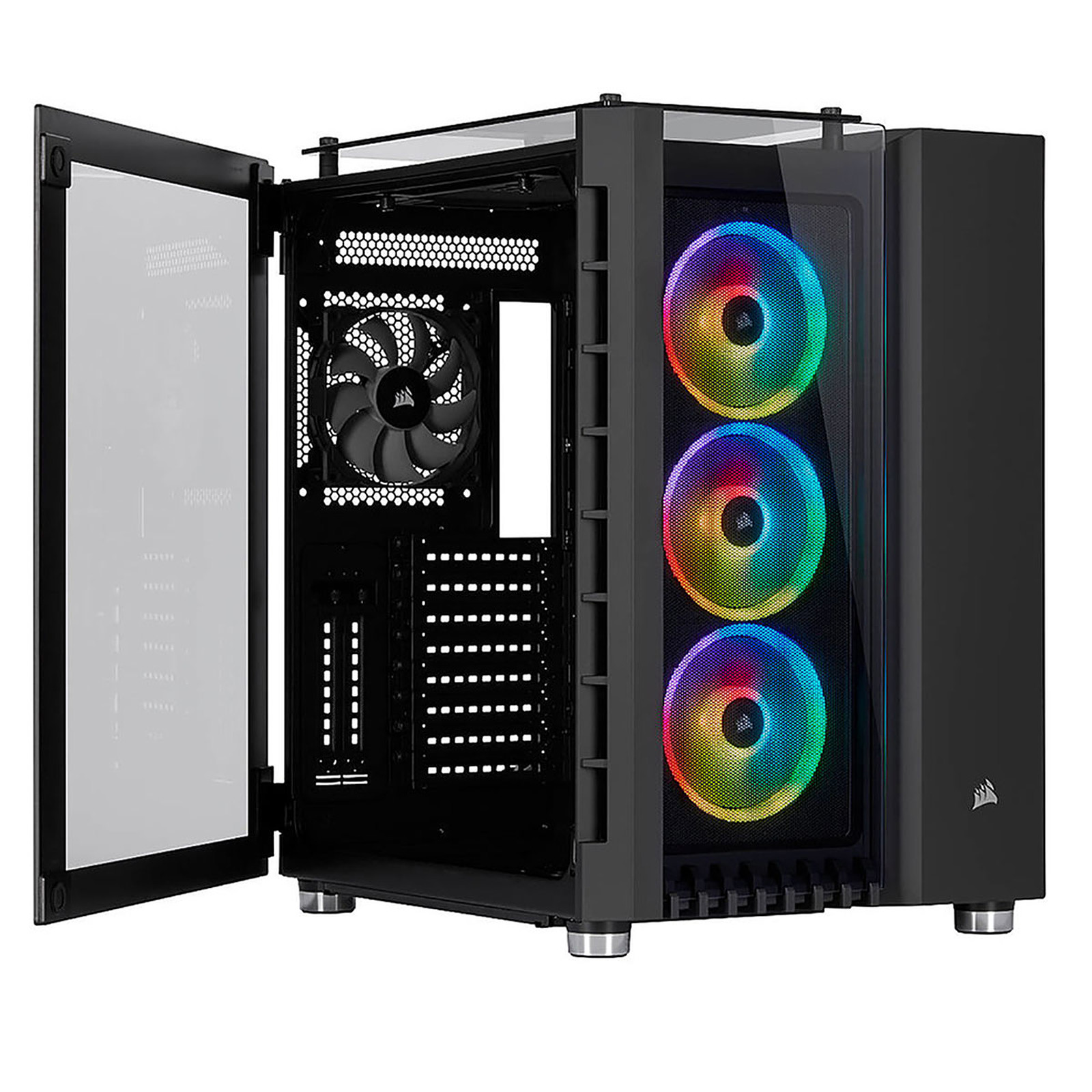 CORSAIR Crystal Series 680X RGB ATX CASE BLACK thumbnail 2