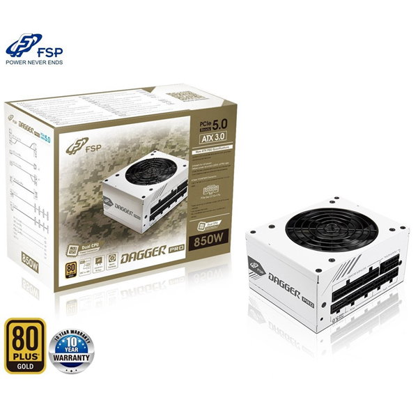 DAGGER PRO 850W GOLD 3.0 GEN5 FULL MODULAR WHITE