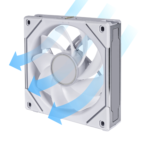 LIAN LI 120MM UNI FAN REVERSE SL INFINITY 120*1 WHITE thumbnail 6