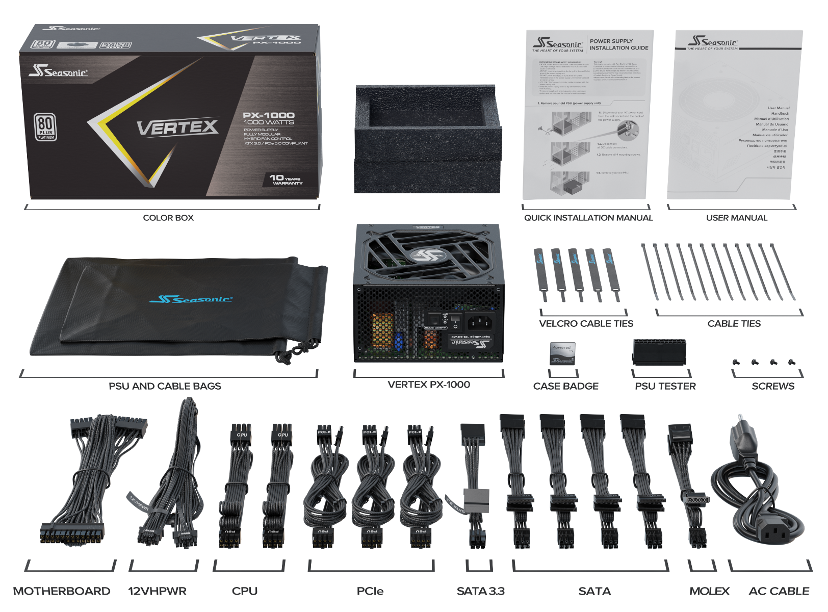 VERTEX 80PLUS PLATINUM PX1000 1000W PSU