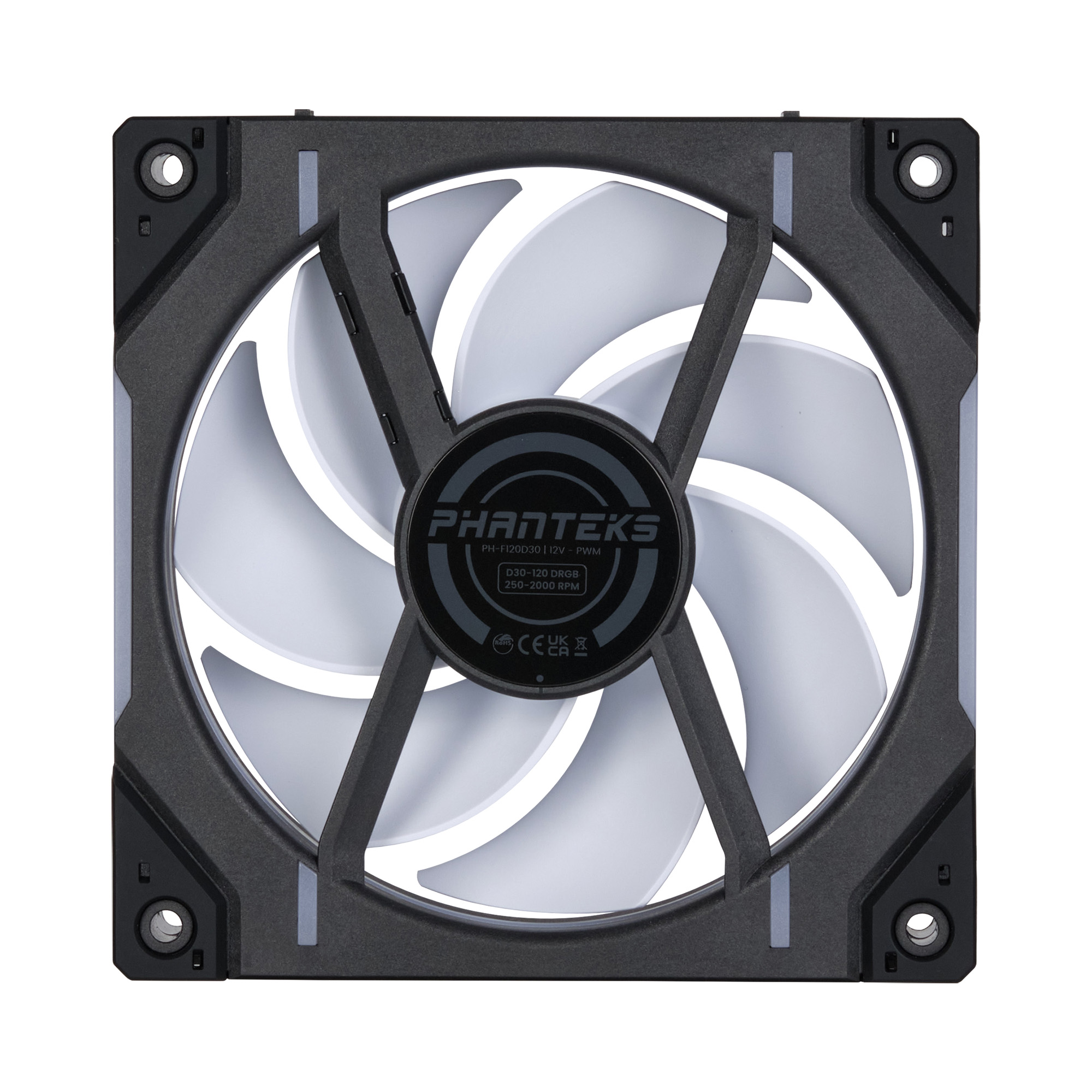 PHANTEKS D30 120MM PWM FAN REGULAR DRGB BLACK (1-PACK) thumbnail 8