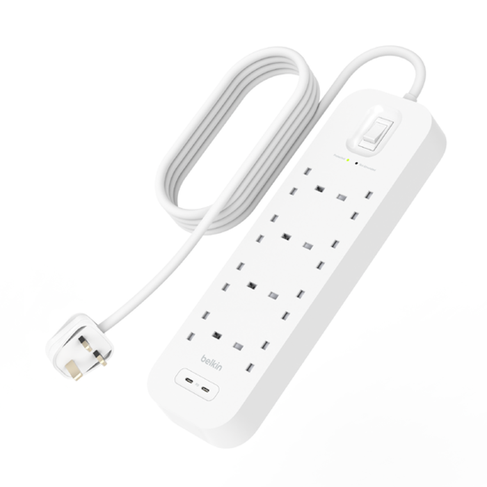 BELKIN SURGE 8OT 900J , 30W , DUAL USB C PD / PPS 30W thumbnail 3