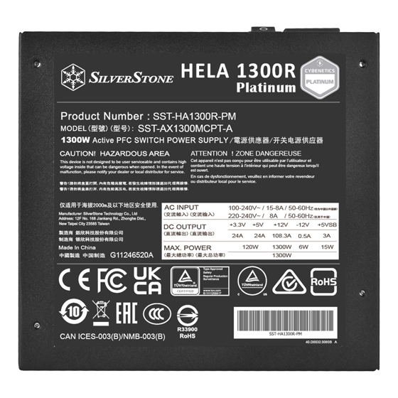 SILVERSTONE HELA SREIES 1300W PLATINUM PCIEGEN 5 FULLY MODUALR thumbnail 9