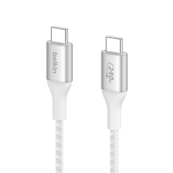 BELKIN 240W BRAIDED C-C CABLE 2M WHITE thumbnail 3