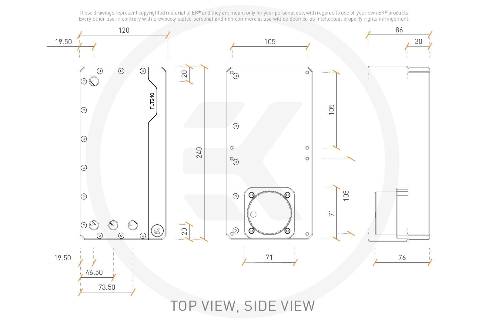 EK QUANTUM KINETIC FLT 240 D5 PWM D-RGB PLEXI thumbnail 7