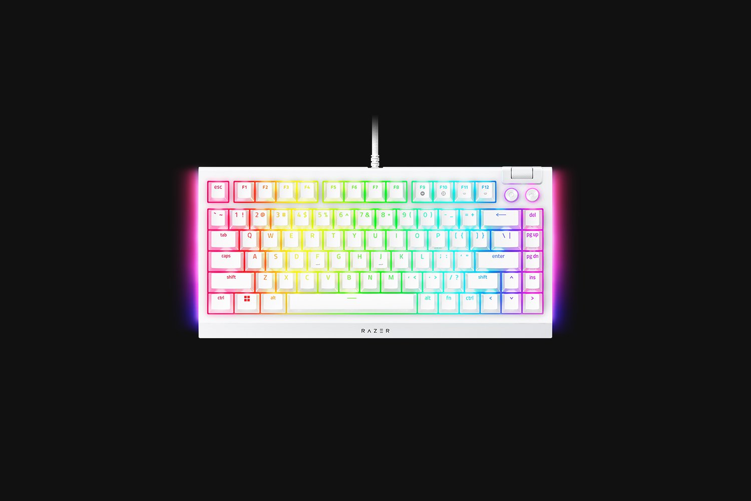 RAZER BLACKWIDOW V4 75% GAMING KEYBOARD WHITE thumbnail 4