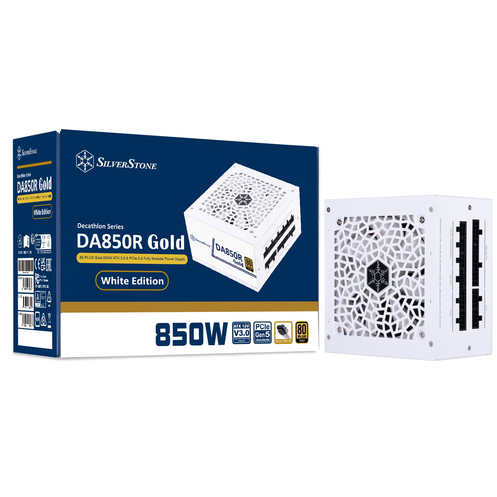 SILVERSTONE DA850R GOLD 80+ 850W ATX3.0 PCIE5.0  WHITE thumbnail 11