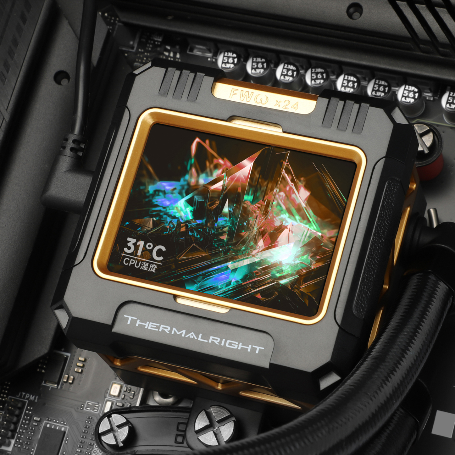 THERMALRIGHT FROZEN WARFRAME 360 ARGB W/2.4IPS SCREEN BLACK thumbnail 7