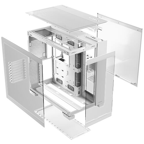 ANTEC C8 FRONT & SIDE GLASS PANEL CASE WHITE thumbnail 22