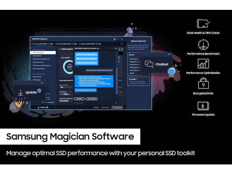 990 PRO 4TB NVME M.2 SSD W/HEATSINK thumbnail 3