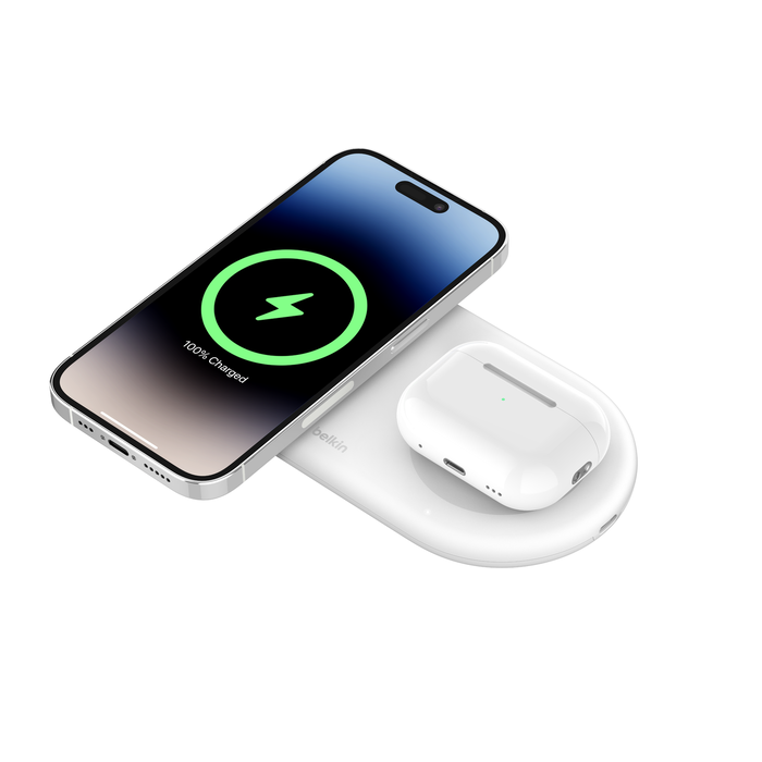 BELKIN QI2 2IN1 PAD W/USB-C (APEA ONLY NON-PSU) WHITE thumbnail 4