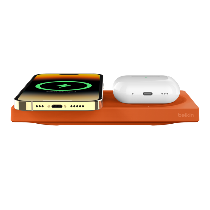 BELKIN WIRELESS CHARGING PAD W/MAGSAFE (15W) ORANGE thumbnail 2