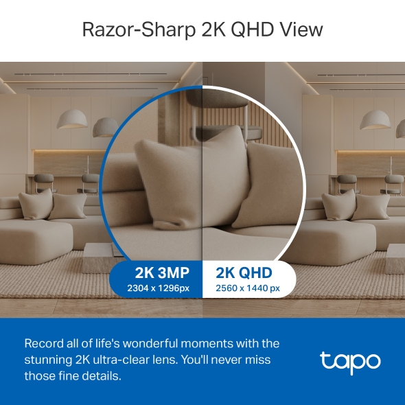 Tapo C220 2K QHD Pan/Tilt AI Home Security thumbnail 3