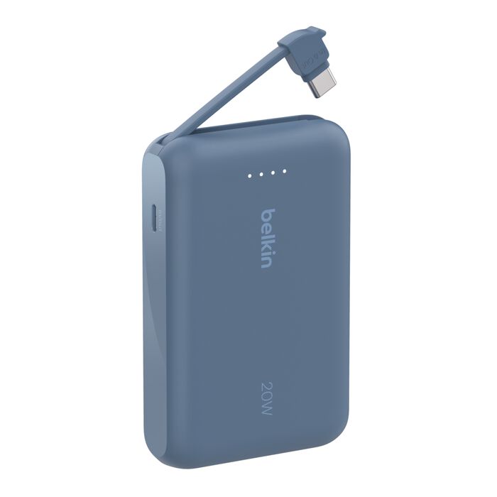BELKIN BoostChargePower Bank 10K w/Integrated Cable Blue thumbnail 5