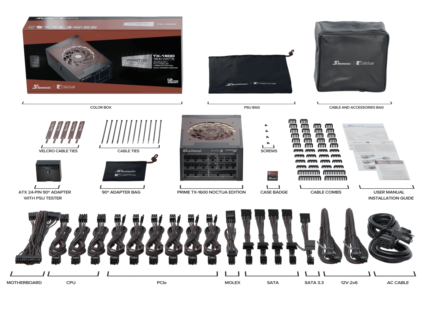 PRIME TX-1600 NOCTUA EDITION ATX 3.1 PSU TITANIUM thumbnail 13
