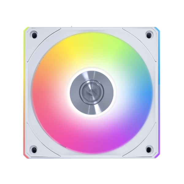 LIAN LI 120MM UNI FAN R12CL LED REVERSE WIRELESS WH(3PACK) thumbnail 4