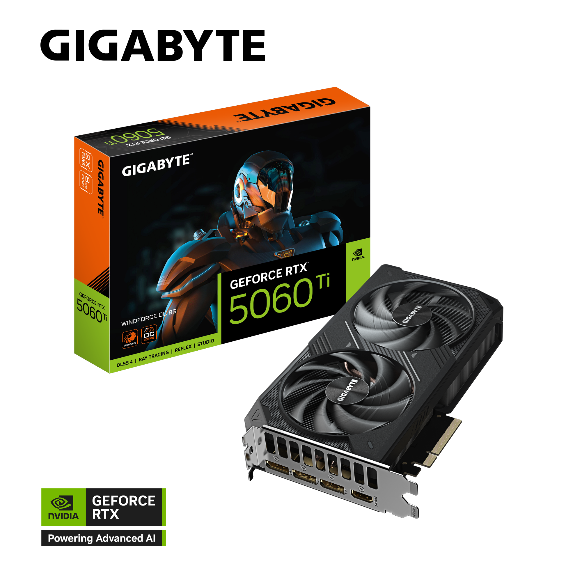 GIGABYTE RTX5060TI WINDFORCE X2 OC 8GB GDDR7 thumbnail 2