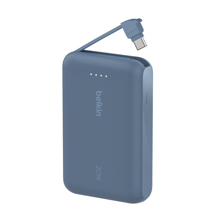 BELKIN BoostChargePower Bank 10K w/Integrated Cable Blue thumbnail 4