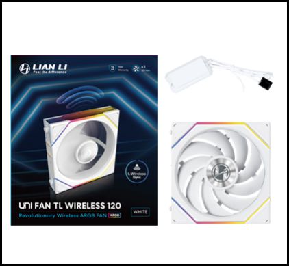 120MM UNI FAN 12TL LED WIRELESS WHITE (1PACK) thumbnail 2