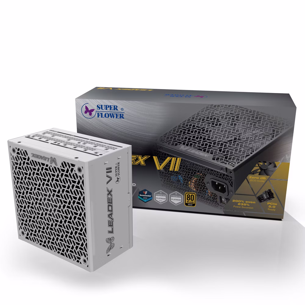 SUPER FLOWER LEADEX VII GOLD 850W ATX3.1 WHITE thumbnail 2
