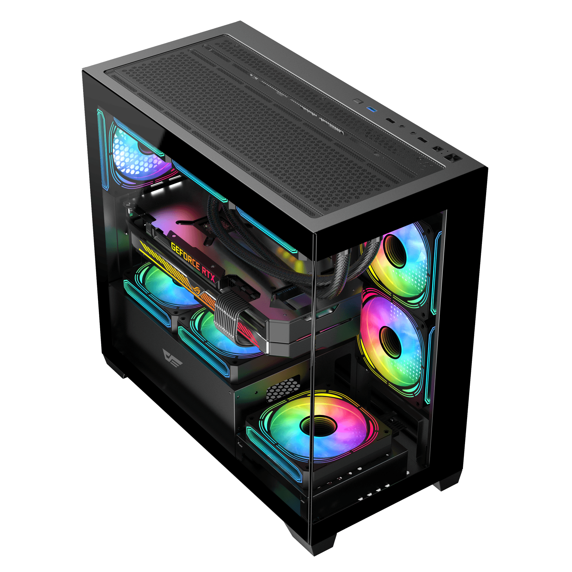 DARKFLASH DS900M MATX CASE BLACK thumbnail 3