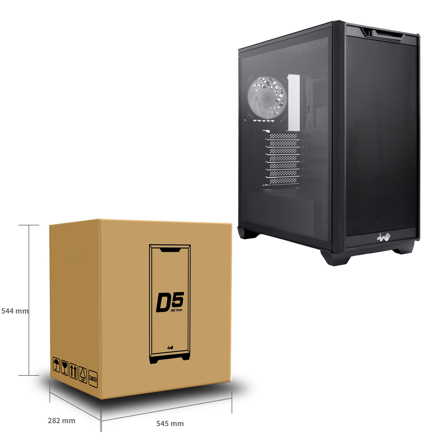 IN WIN D5 MID TOWER BACK CONNECT CASE BLACK thumbnail 11