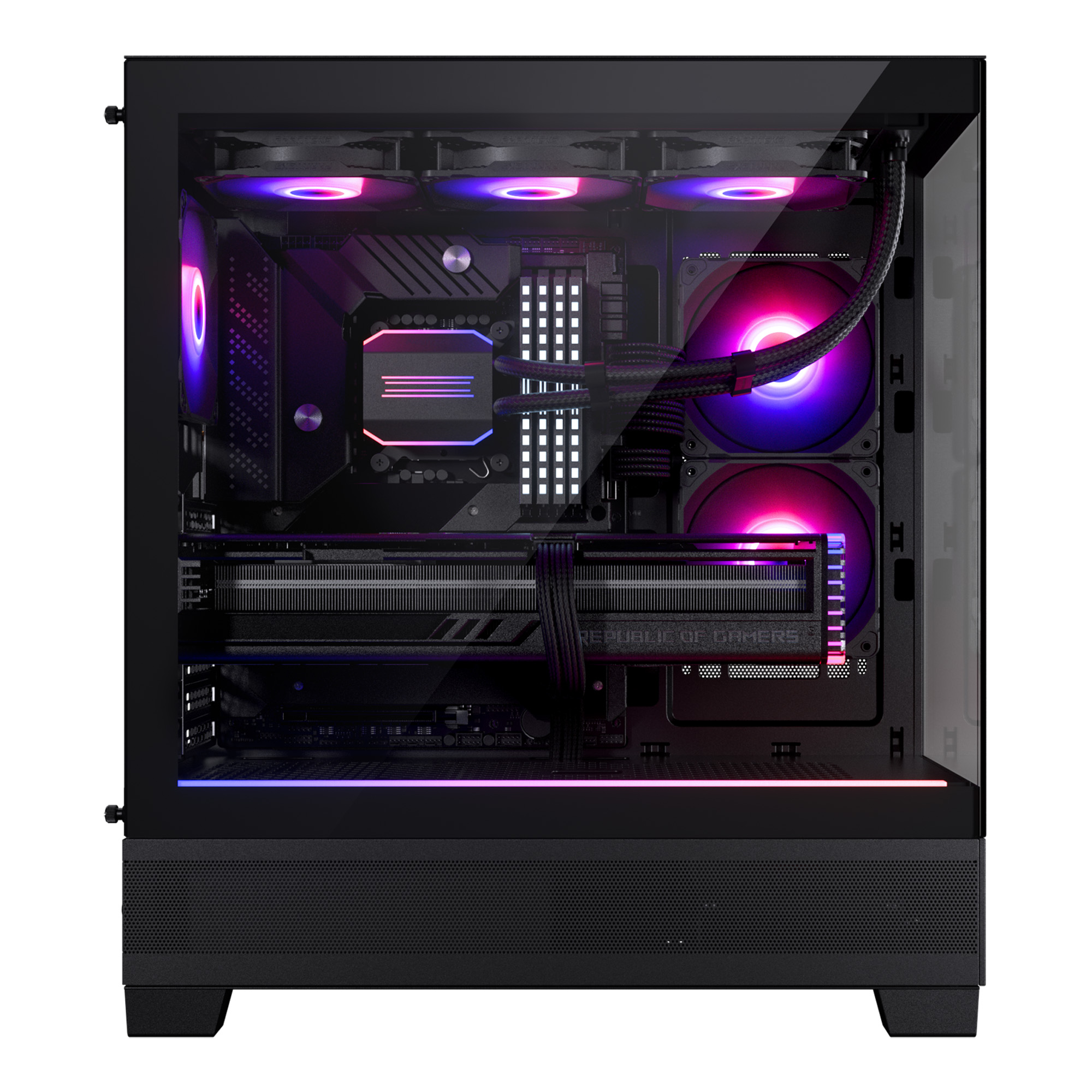 XT VIEW TEMPERED GLASS MID TOWER CASE BLACK thumbnail 8