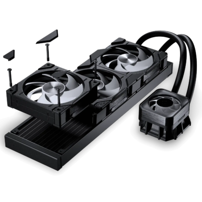 GLACIER ONE 420D30 X2 D-RGB AIO CPU COOLER BLACK thumbnail 4