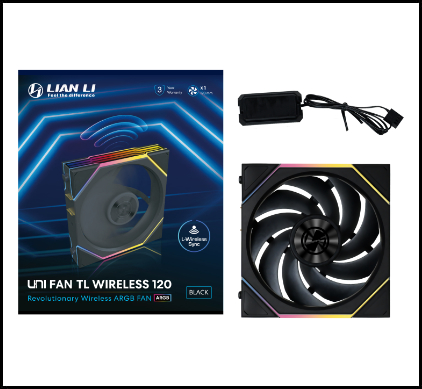 120MM UNI FAN 12TL LCD WIRELESS BLACK (1PACK) thumbnail 2