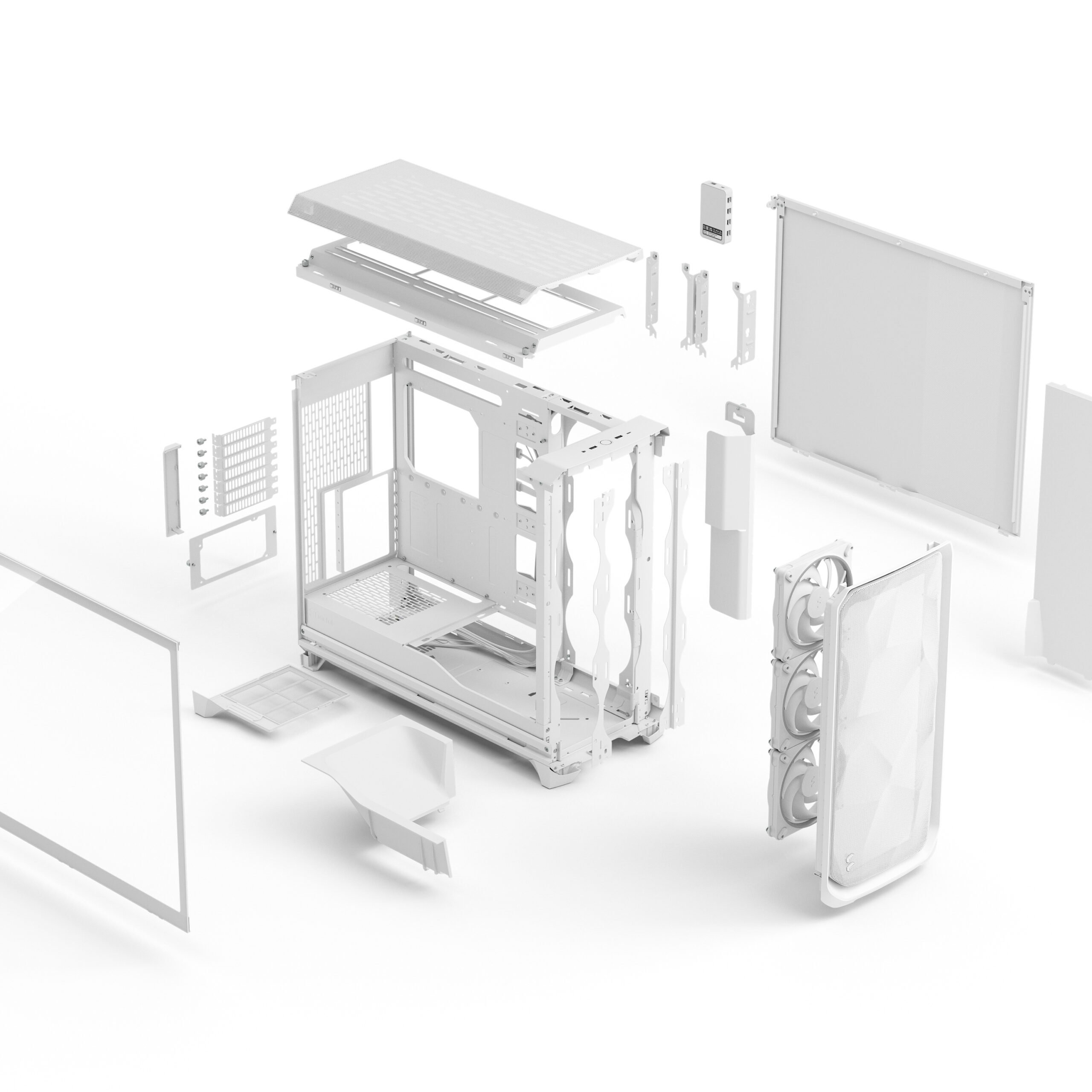 FRACTAL DESIGN MESHIFY 3 XL AMBIENCE PRO RGB WHITE TG CLEAR TINT thumbnail 14