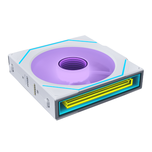 LIAN LI UNI FAN SL-INF WIRELESS 120 REVERSE BLADE WH (3PK) thumbnail 3