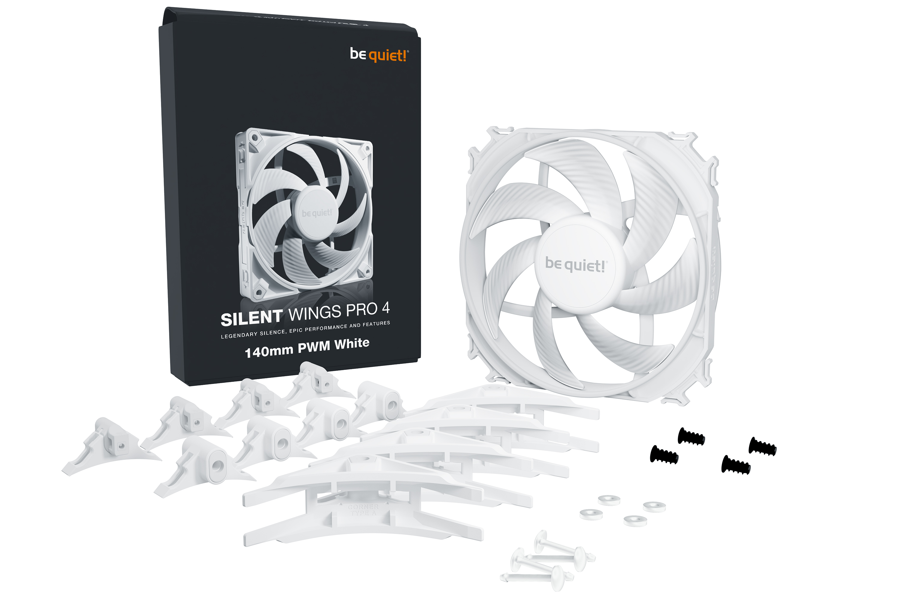 BE QUIET! SILENT WINGS PRO 4 140MM PWM WHITE (BL119) thumbnail 5