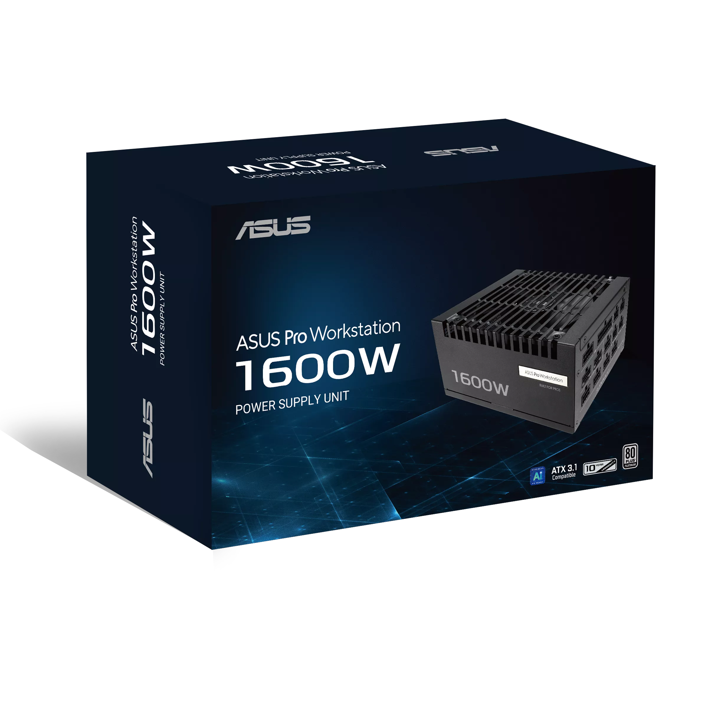 ASUS PRO WS 1600W PLATINUM ATX 3.1 FULL MODULAR PSU thumbnail 8