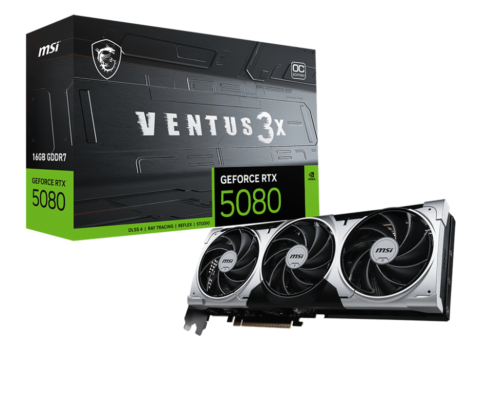 RTX5080 VENTUS 3X OC PLUS 16GB GDDR7 thumbnail 4