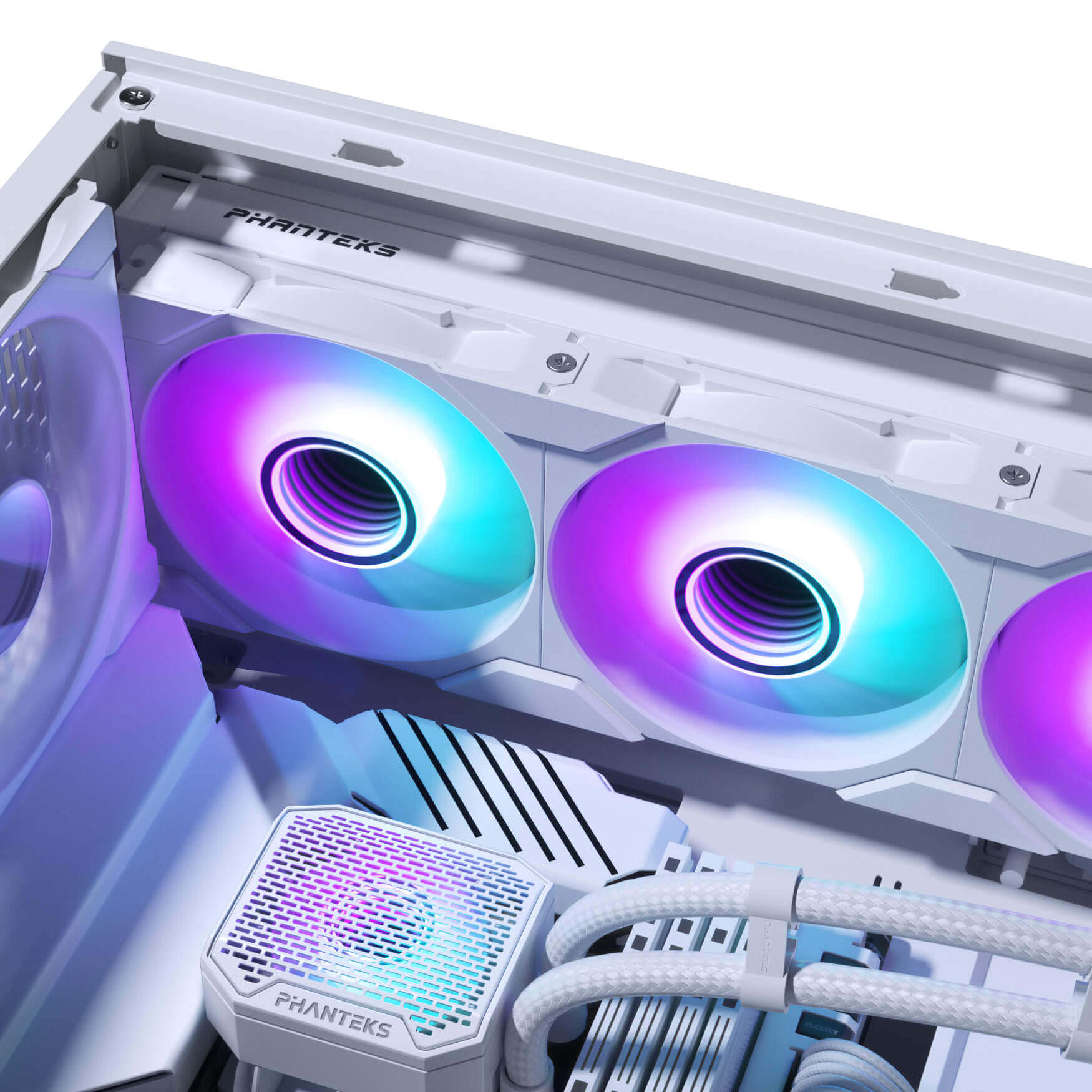 PHANTEKS GLACIER ONE 360M25 G2 DRGB AIO LIQUID COOLER WHITE thumbnail 6