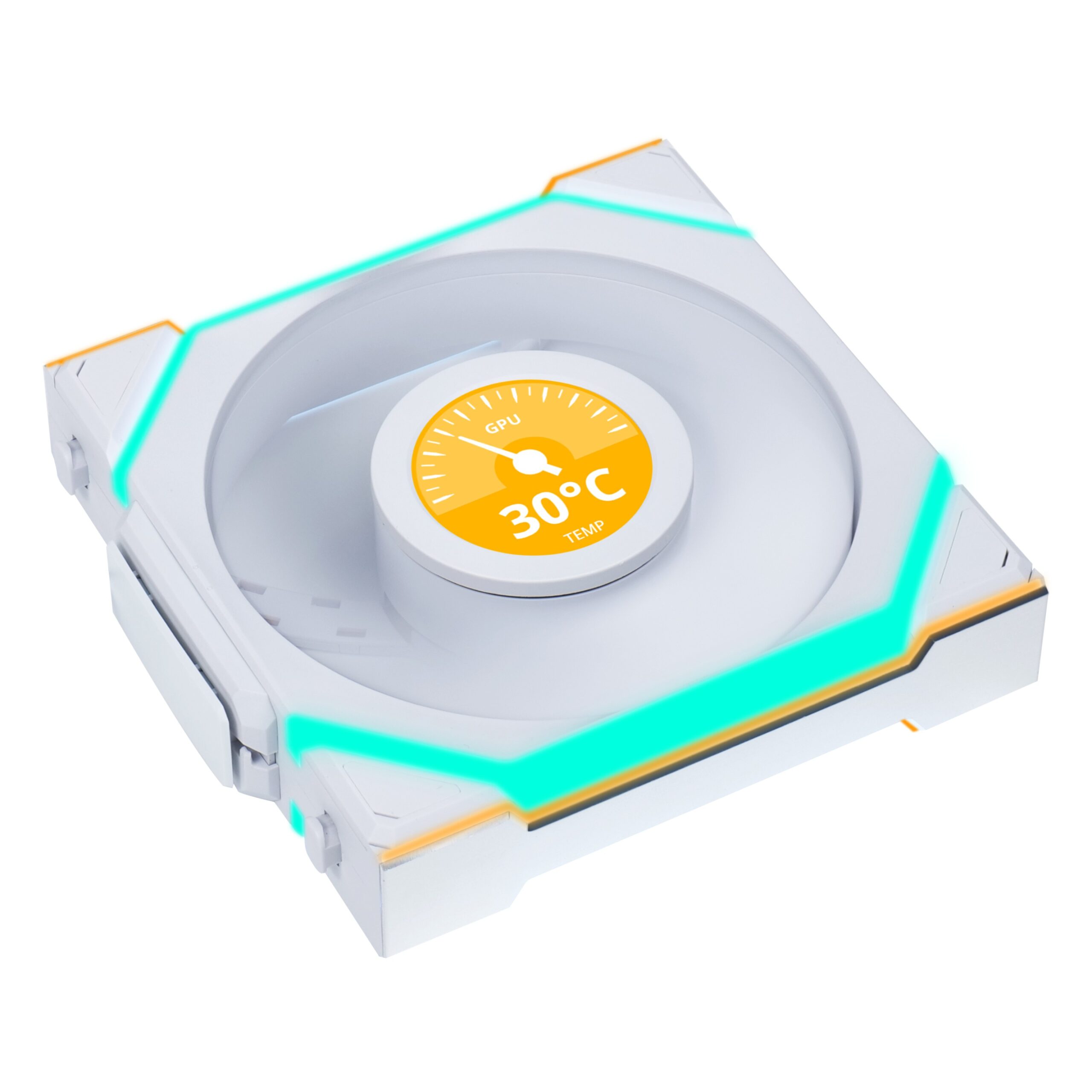 LIAN LI 120MM UNI FAN R12SL LCD REVERSE WIRELESS WH(3PACK) thumbnail 2