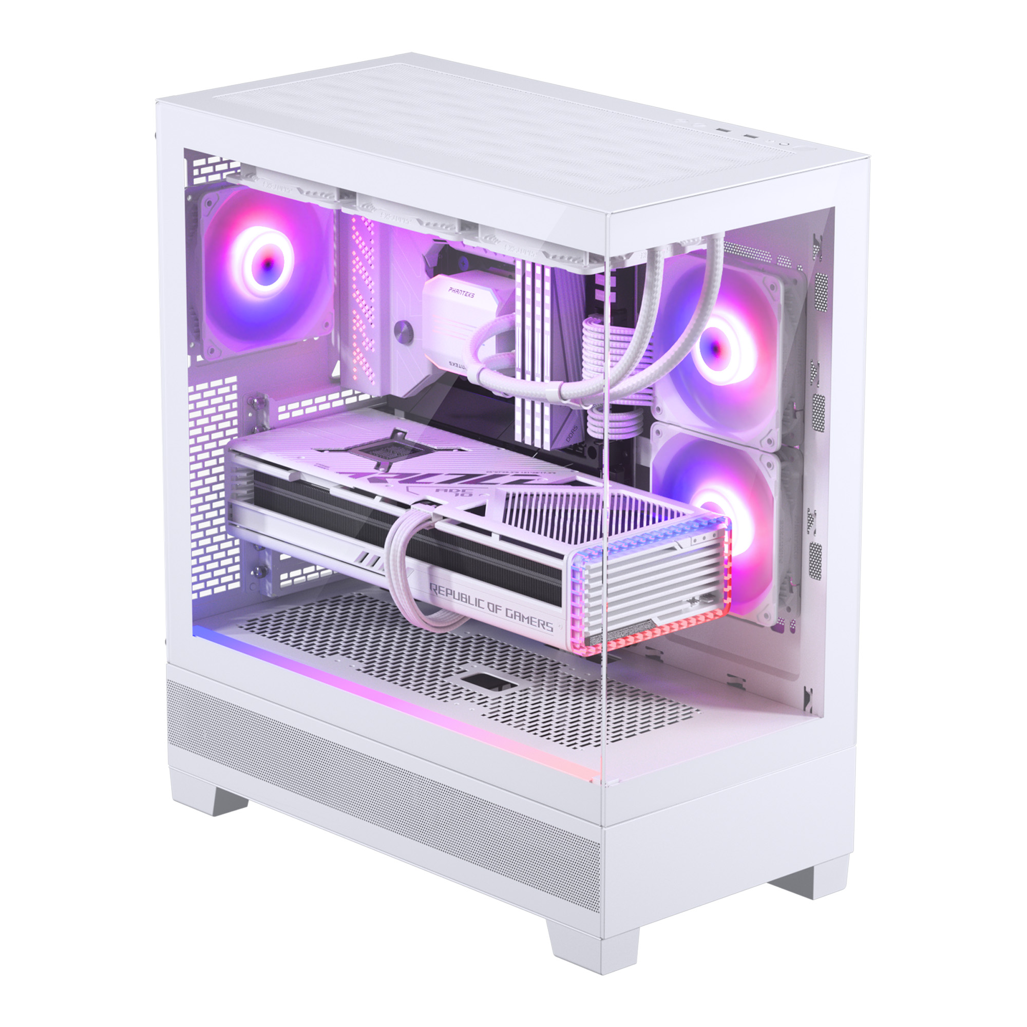 XT VIEW TEMPERED GLASS MID TOWER CASE WHITE thumbnail 10