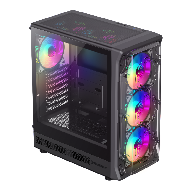 GAMEMAX STARLIGHT 2 AB ATX CASE BLACK thumbnail 8