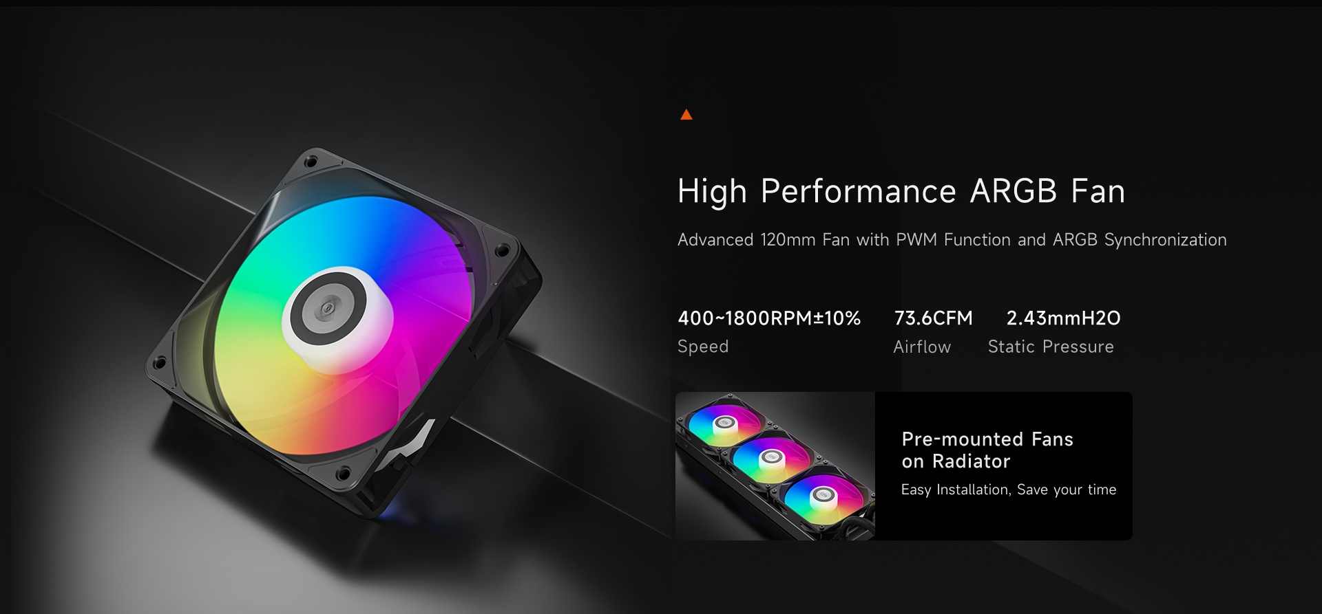 PC COOLER DA360 ARGB HIGH PERFORMANCE AIO CPU COOLING BLACK thumbnail 9